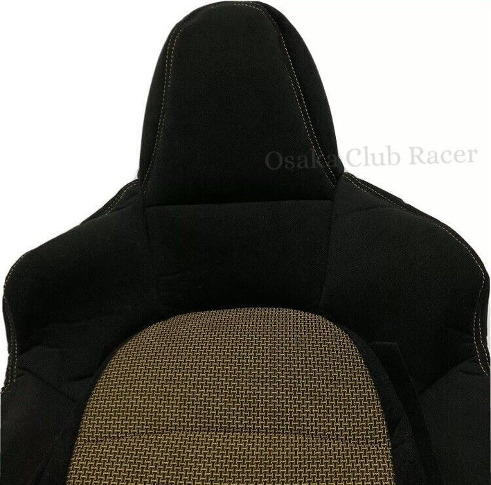 New OEM Honda S2000 CR Drivers Seat Fabric Upper Carbon Yellow Genuine 2008-09