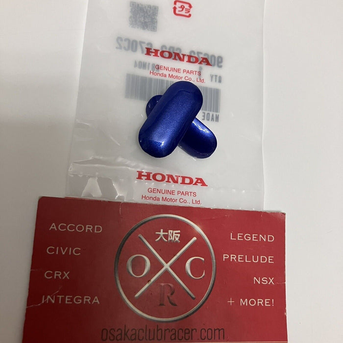 OEM Honda EM1 Honda Civic Si Front License Plate Hole Cap Plugs Electron Blue X2