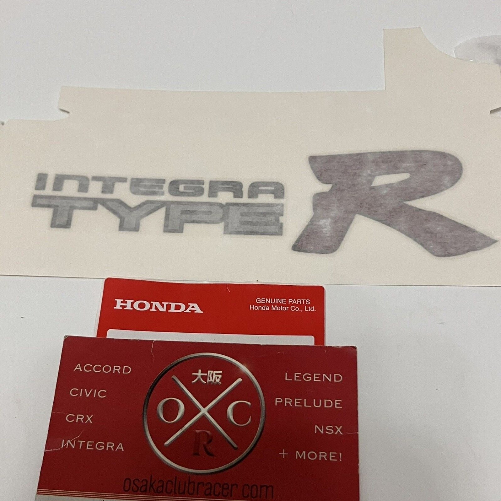 GENUINE OEM DC2 Acura Integra Type R Rear Decal Black Outline USDM JDM ...
