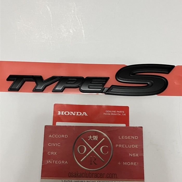 Genuine OEM Honda S2000 Type S Rear Emblem BLACK Badge 00-09 JDM AP2 CR NEW OE