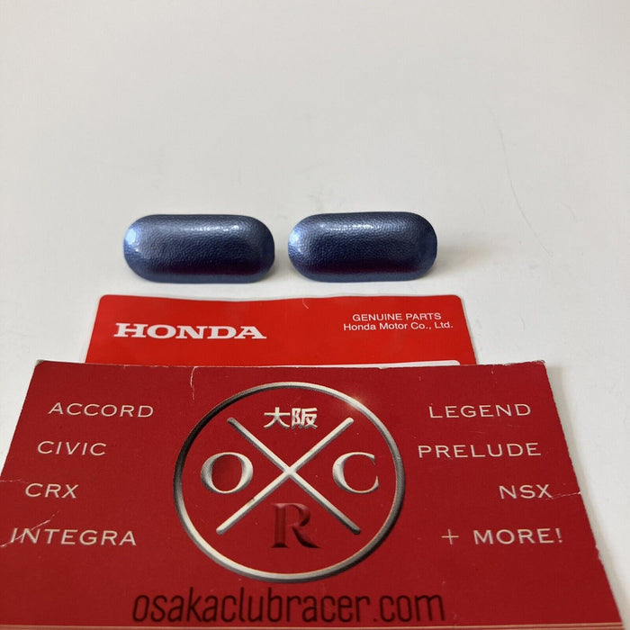 OEM Honda 00-09 S2000 Front License Plate Mounting Hole PLUGS Caps Suzuka Blue