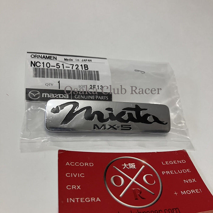 New OEM 99-05 Mazda Miata MX-5 Rear Emblem Badge Black & Chrome USDM NB Roadster