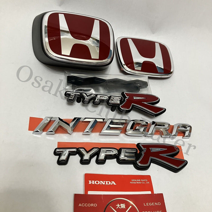 OEM DC5 Honda Integra Type R JDM Emblem Set Front & Rear Badges 05-06 Acura RSX