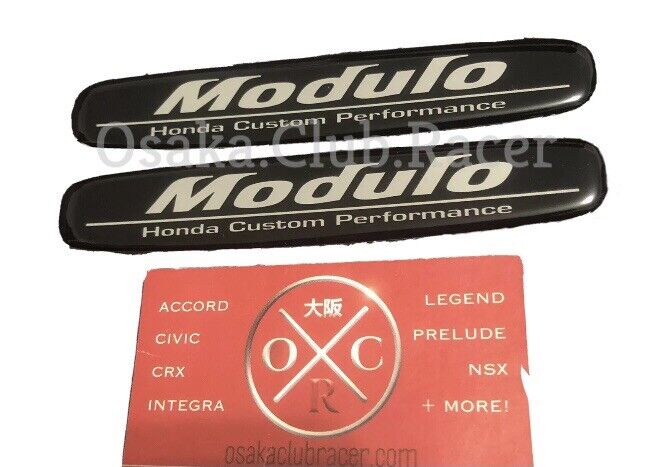 Genuine OEM Honda Modulo Emblem Set Of 2 JDM Rare DC5 Integra Acura RSX TSX RL