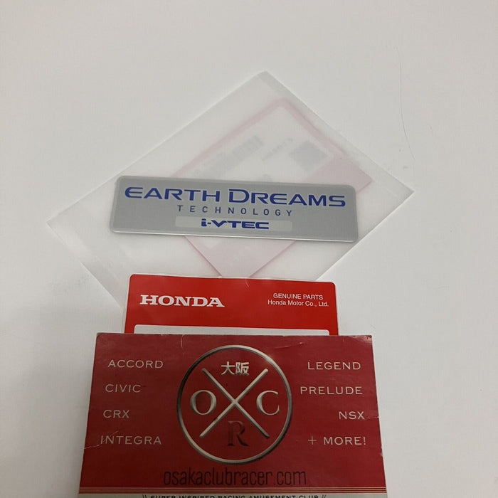 Genuine OEM 16-21 Honda Civic Earth Dreams i-VTEC Engine Head Emblem Badge NEW