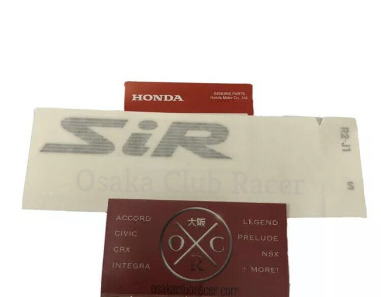 OEM Honda CR-X Del Sol Genuine SiR Decal Civic CRX Rear Sticker 93-97 92 94 EG2