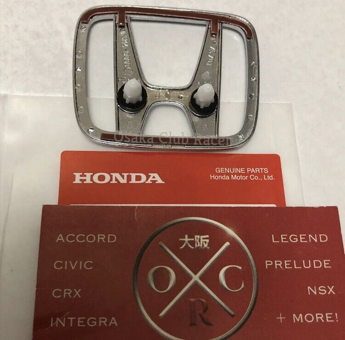 New OEM 97-01 Honda Prelude Front & Rear Emblem Set Badges Genuine JDM USDM BB6