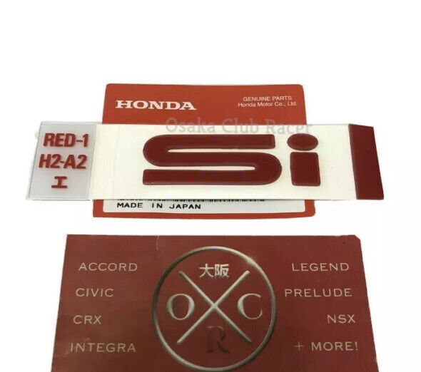 New OEM 88-91 Honda Civic CRX Si Emblem Rear USDM 89 90 ED7 ED9 Genuine EF Civic