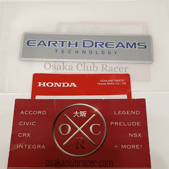 Genuine OEM Honda Earth Dreams Technology Emblem Badge Rear Side Engine JDM New