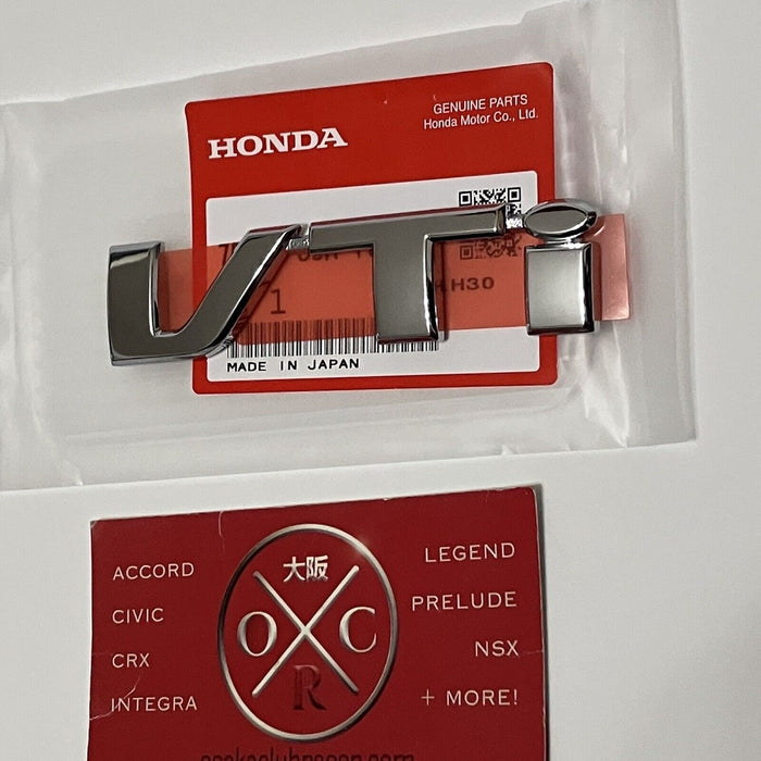 New OEM 01-05 Honda Civic VTi Rear Emblem Badge ES1 JDM EDM Genuine Rare Ferio