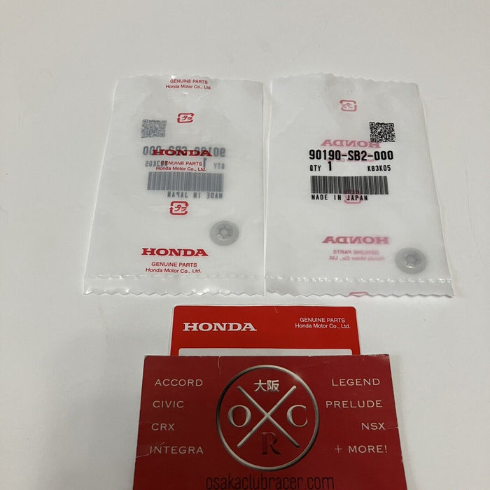 Genuine OEM Honda Emblem Push Nut Retainer Set 4MM NSX RSX Del Sol Integra S2000