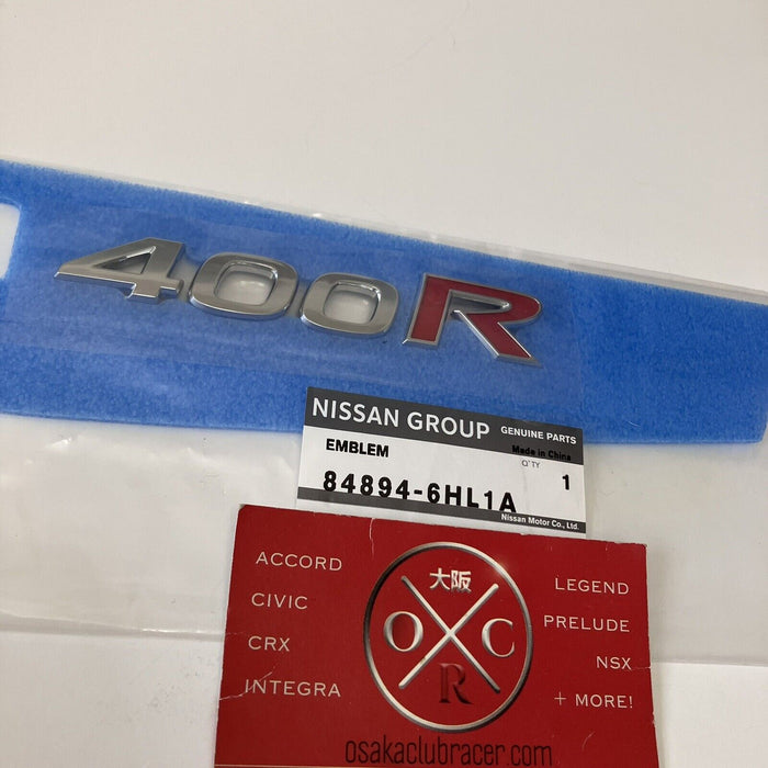 Genuine OEM Infiniti Q50 Q60 400R Rear Emblem Badge Red Sport Nissan Skyline V37