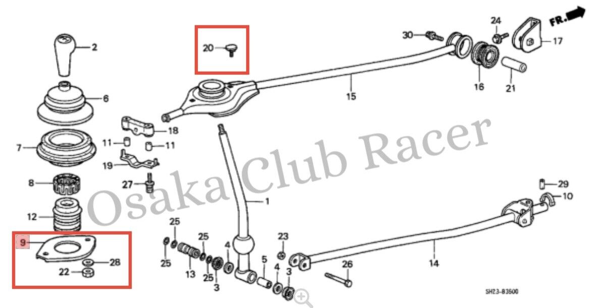 New Genuine OEM Acura Integra Shift Lever Holder & Hardware Set 90-93 94-01 DC2