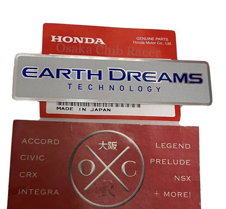 Genuine OEM Honda Earth Dreams Technology Emblem Badge Rear Side Engine JDM New