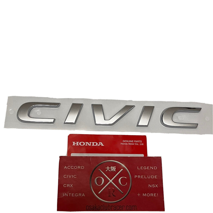 Genuine OEM 16-21 Honda Civic Rear Emblem Badge FK8 FK7 Hatchback Sedan 17 18 19