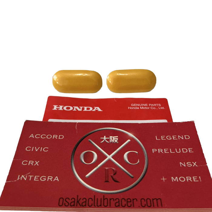 OEM Honda 00-09 S2000 Front License Plate Mounting Hole Plugs Caps Rio Yellow P