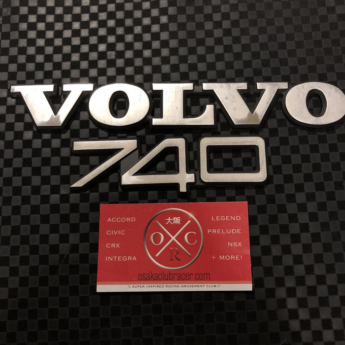 85-92 Volvo 740 OEM Rear Emblems Badges 86 87 88 89 90 91 Genuine USDM Rare