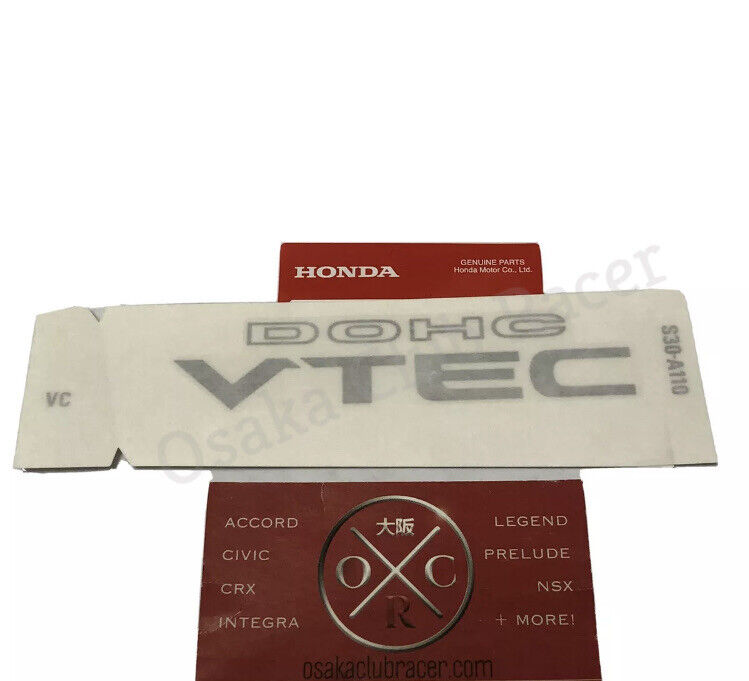 OEM 97-01 Honda Prelude Rear DOHC VTEC Decal Silver Gray 98 99 00 Sticker USDM