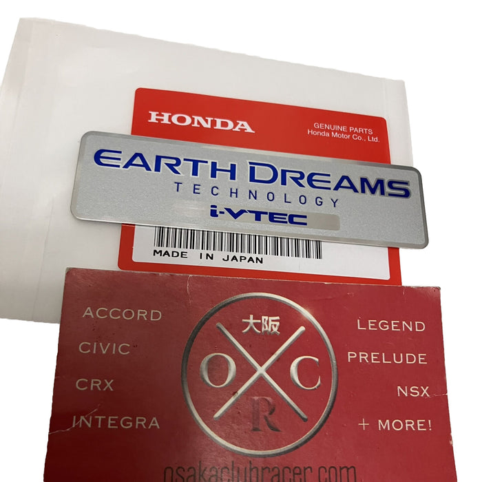 Genuine OEM 16-21 Honda Civic Earth Dreams i-VTEC Engine Head Emblem Badge NEW