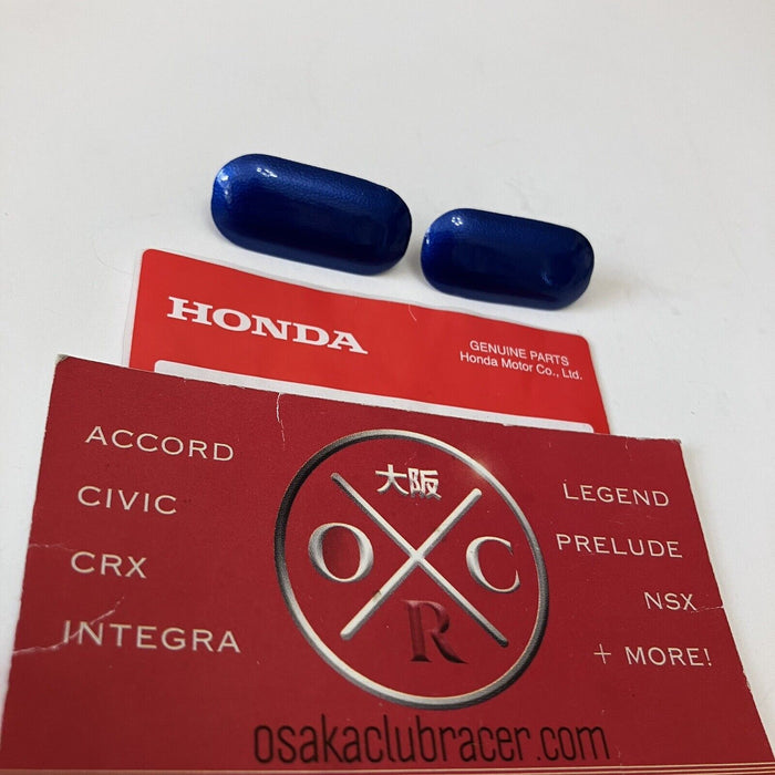 OEM Honda 00-09 S2000 Front License Plate Mounting Hole Plugs Caps Laguna Blue