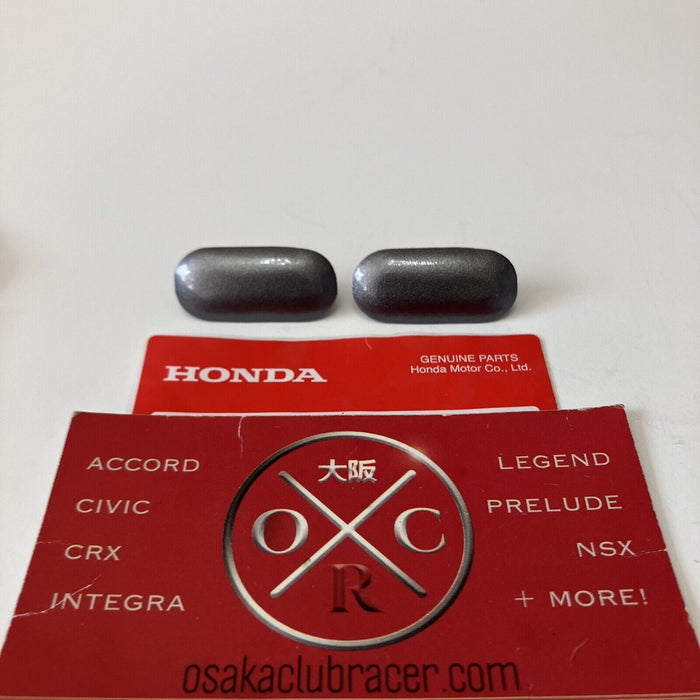 OEM Honda 00-09 S2000 Front License Plate Mount Hole Caps Synchro/Chicane SILVER