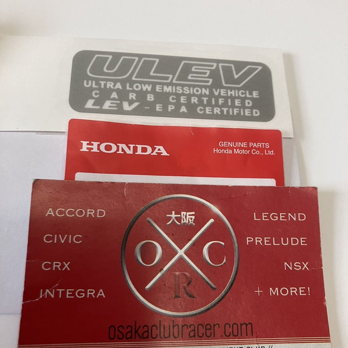 Genuine OEM Honda Insight ULEV Side Glass Decal ZE1 00-06 Sticker Logo New Rare Osaka Club Racer Osaka Clu