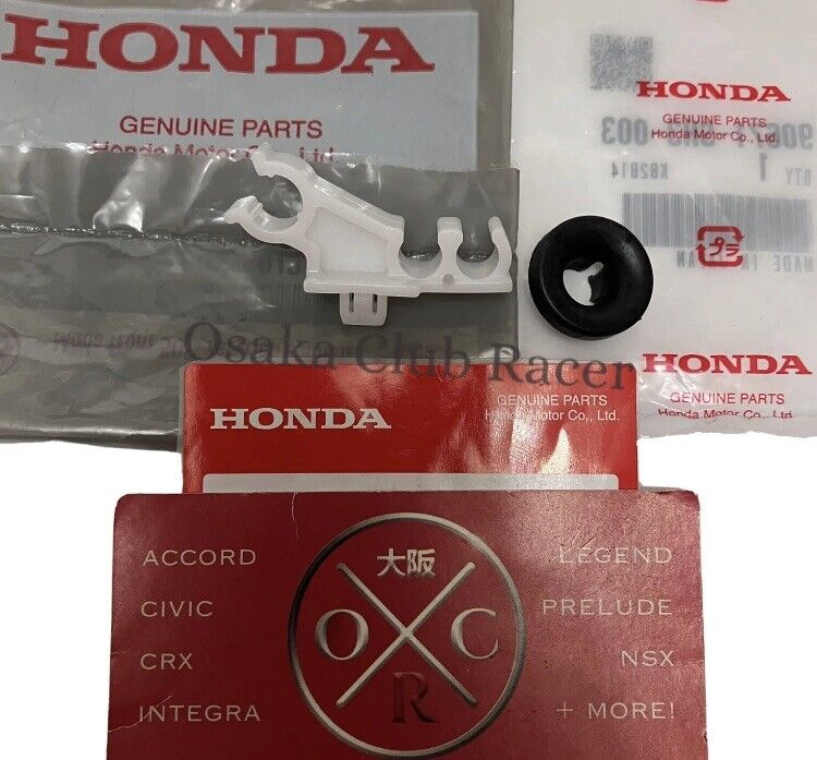 Genuine OEM 88-91 Honda CRX Hood Prop Rod Holder Catch Clip & Grommet EF ED9 Si