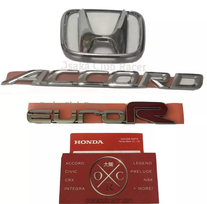 New OEM JDM CL7 Honda Accord Euro R Rear Emblem Set Badges CL9 04-08 Acura TSX