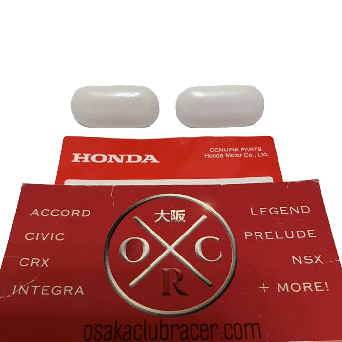 Honda 00-09 S2000 Front License Plate Mounting Hole Plugs Caps Grand Prix White