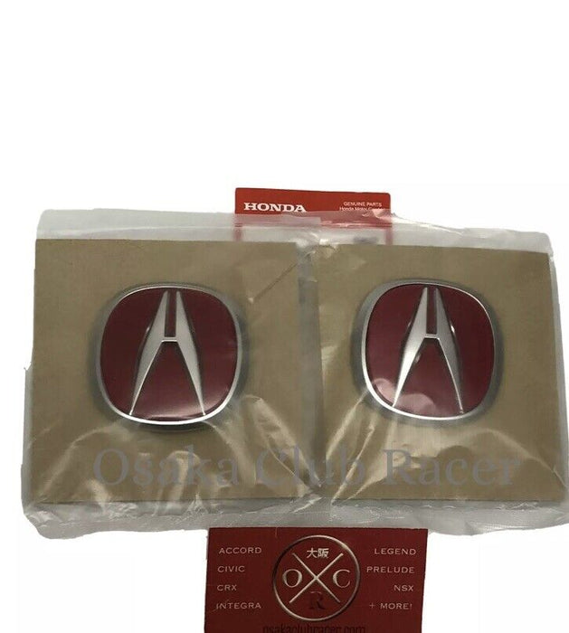 New OEM DC2 Acura Integra Type R Red Emblem Set Badges 97-01 98 00 Front & Rear