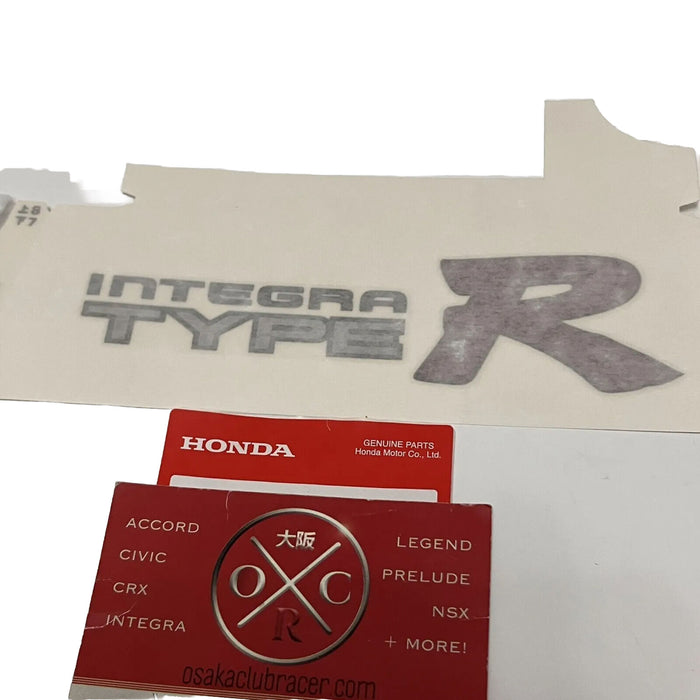 GENUINE OEM DC2 Acura Integra Type R Rear Decal Black Outline USDM JDM 97-01 NEW