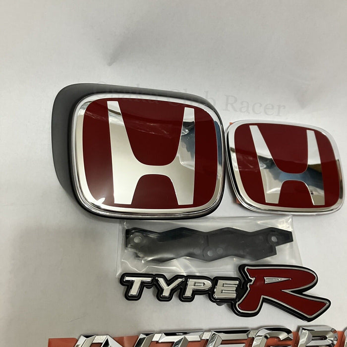 OEM DC5 Honda Integra Type R JDM Emblem Set Front & Rear Badges 05-06 Acura RSX