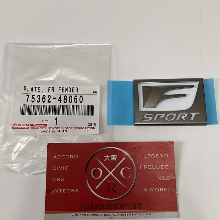 New Genuine OEM 16-22 Lexus RX350 450 F-Sport Fender Emblem Brand New 7536248060