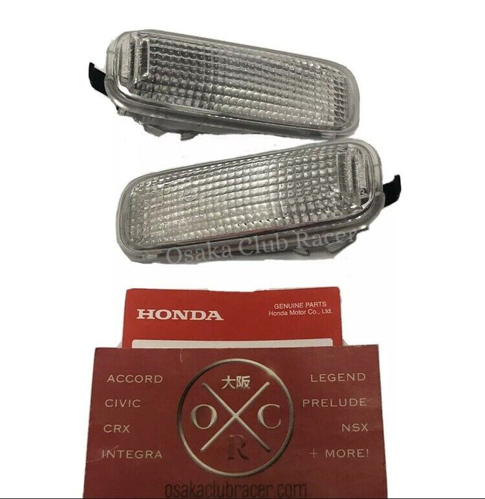 New OEM EK9 Honda Civic Clear Side Marker Turn Signal Lights Set JDM Genuine EK4