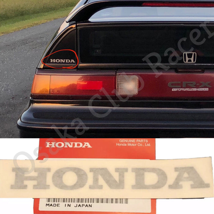 New Genuine OEM 88-91 Honda CRX Rear Decal Sticker USDM JDM 89 90 EF8 ED9 Civic