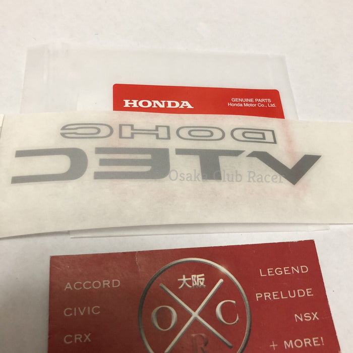 OEM 97-01 Honda Prelude Rear DOHC VTEC Decal Silver Gray 98 99 00 Sticker USDM