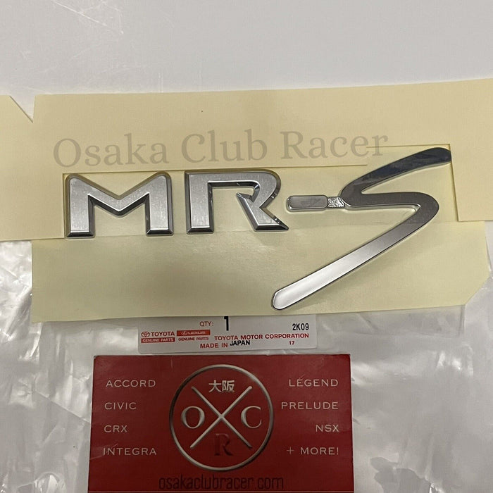 New Genuine OEM Toyota MR-S Rear Emblem Badge 00-05 MR2 Spyder SW30 01 02 03 04