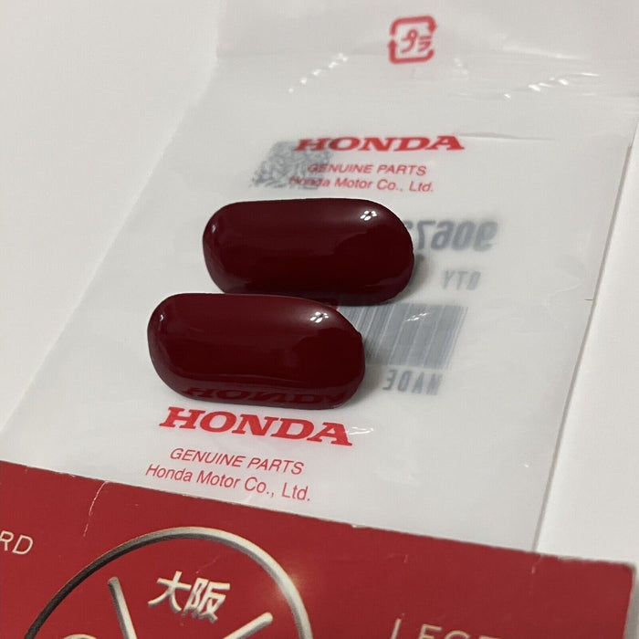 OEM Honda EM1 Honda Civic Si Front License Plate Hole Cap Plugs 2 Milano Red R81