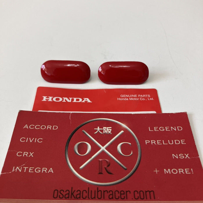 OE Honda 00-09 S2000 Front License Plate Mounting Hole PLUG Caps New Formula Red