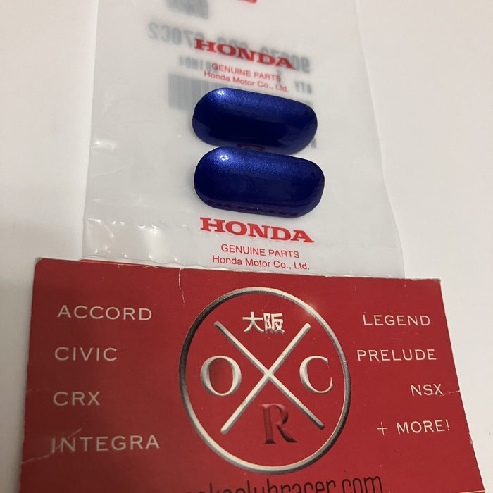 OEM Honda EM1 Honda Civic Si Front License Plate Hole Cap Plugs Electron Blue X2