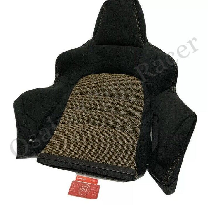 New OEM Honda S2000 CR Drivers Seat Fabric Upper Carbon Yellow Genuine 2008-09