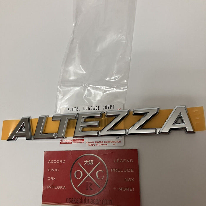 New Genuine OEM Toyota Altezza Rear Emblem Badge SXE10 2000-05 Lexus IS300 JDM