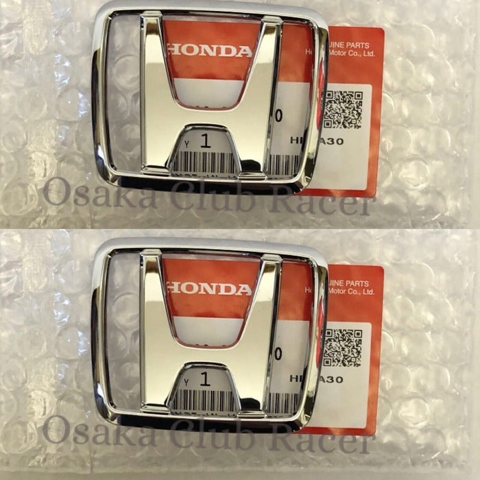 2X New OEM 88-91 Honda Civic Hatchback / Wagon Front & Rear Emblems Badges 89 90