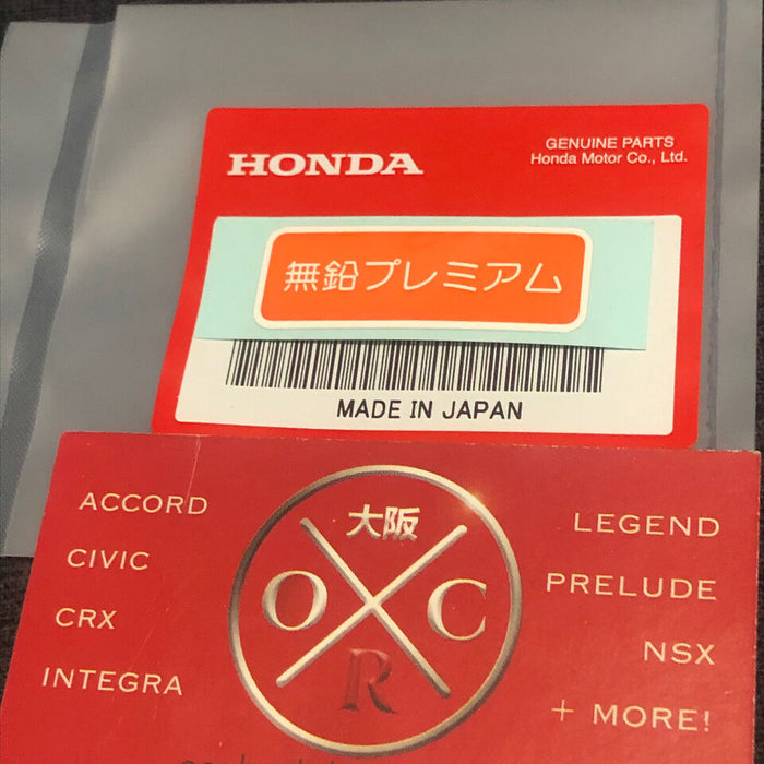 OEM Honda Premium Fuel Only Gas Cap Decal JDM EF EG EK Civic SiR Type R CRX Si